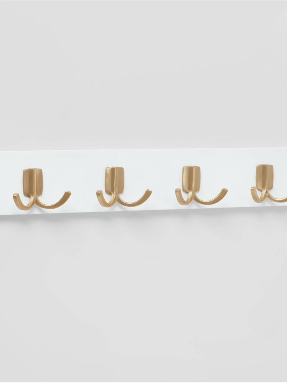 Modern Octopus 4 Rail Gold Hooks White - Brightroom™: Wall Mounted Decorative Ho